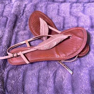 Gorgeous feather & gemstone Carlos sandals